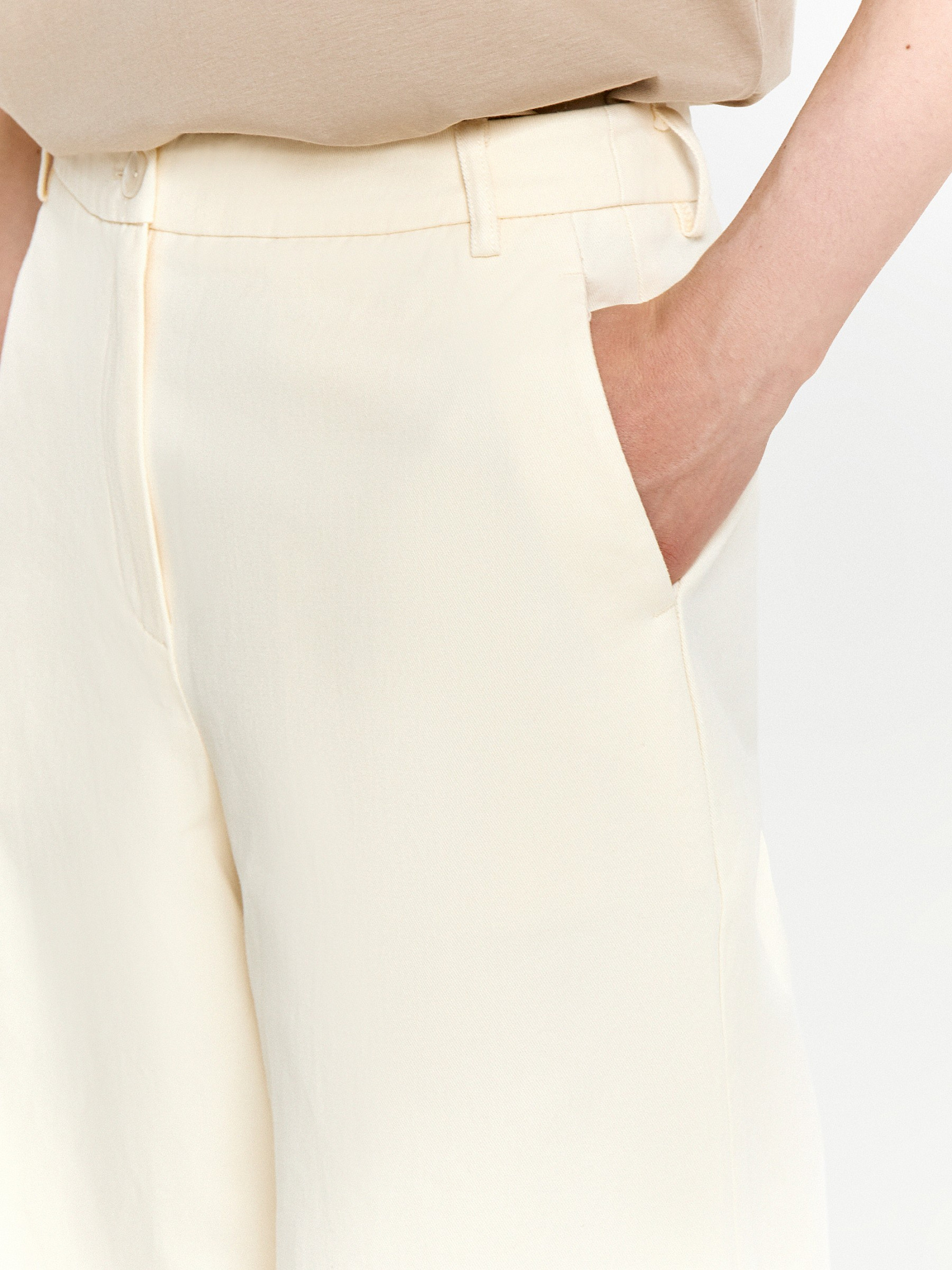 Брюки широкого кроя из 100% хлопка